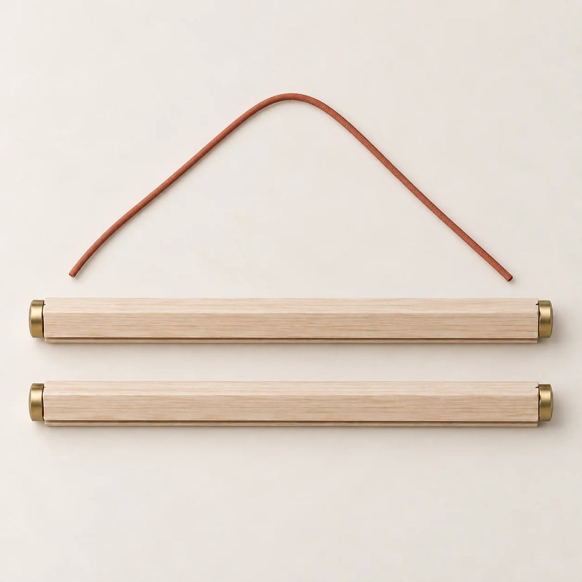 Wood Poster Hanger Rail Set — package contents