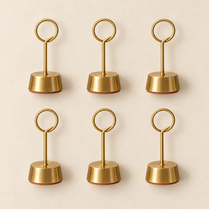 Brass Wire Picture Holder Set — package contents
