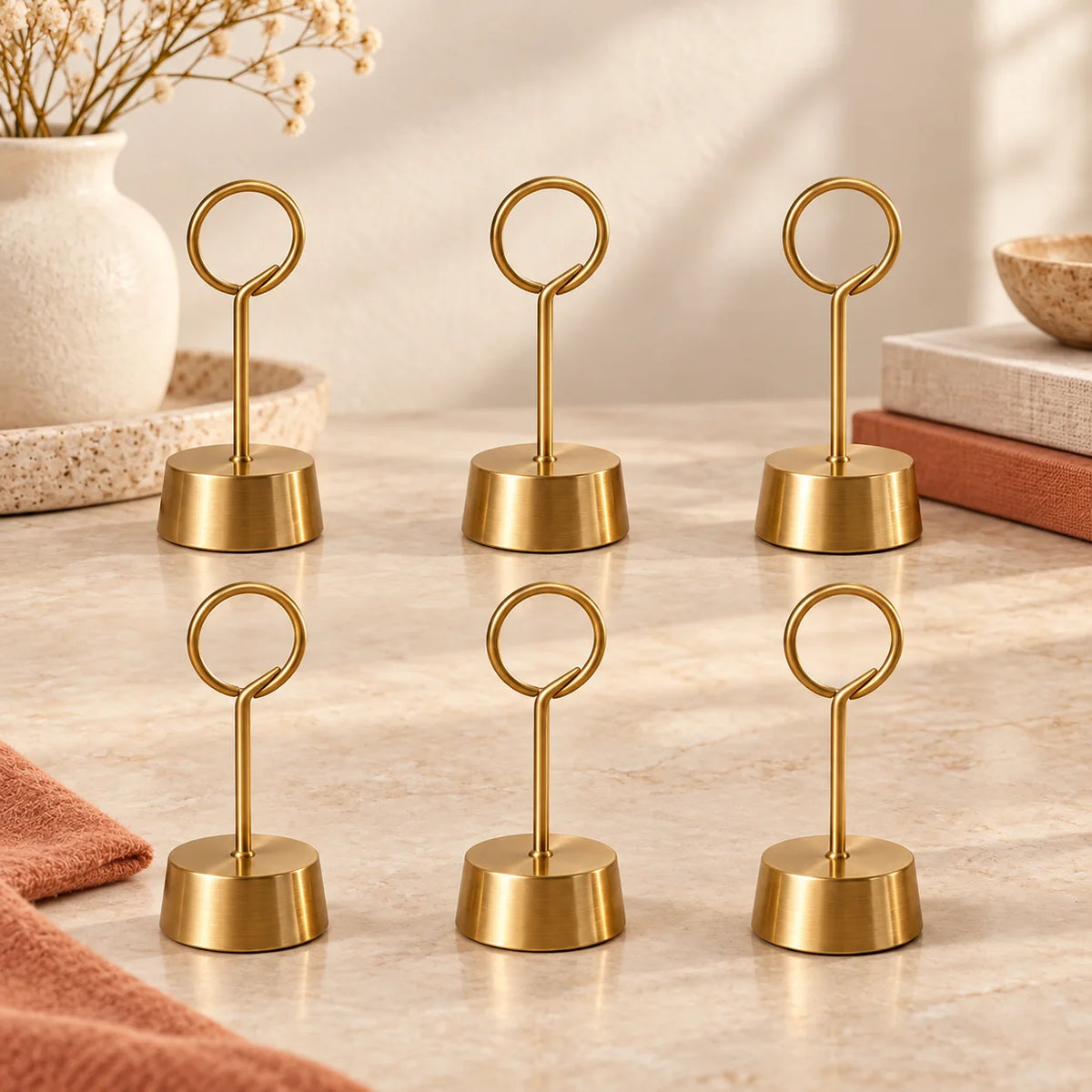 Brass Wire Picture Holder Set — function