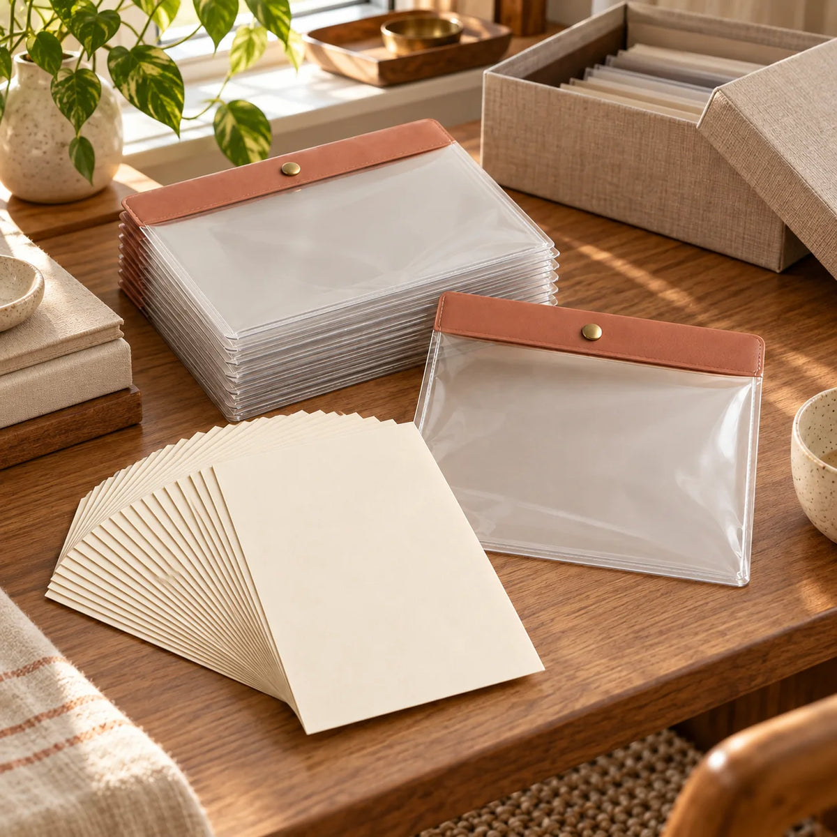 Clear Print Sleeve Set — in use