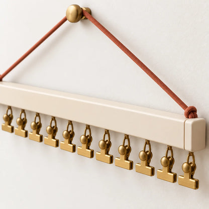 Clip Rail Photo Display — detail