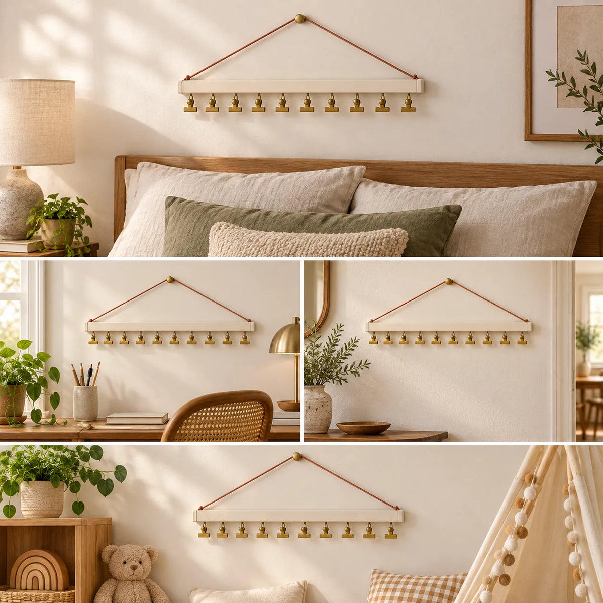 Clip Rail Photo Display — in use