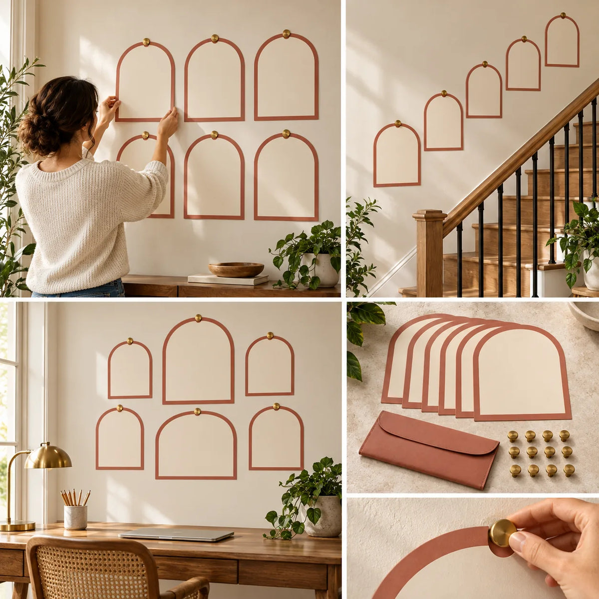Gallery Wall Spacing Template Kit — in use
