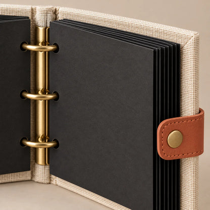 Linen Photo Album with Refillable Pages — detail
