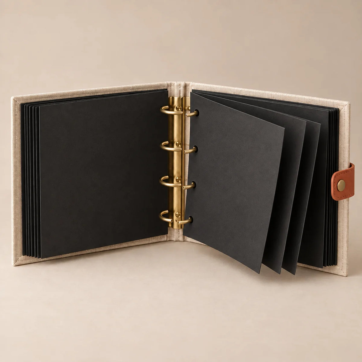 Linen Photo Album with Refillable Pages — function