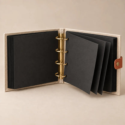 Linen Photo Album with Refillable Pages — function