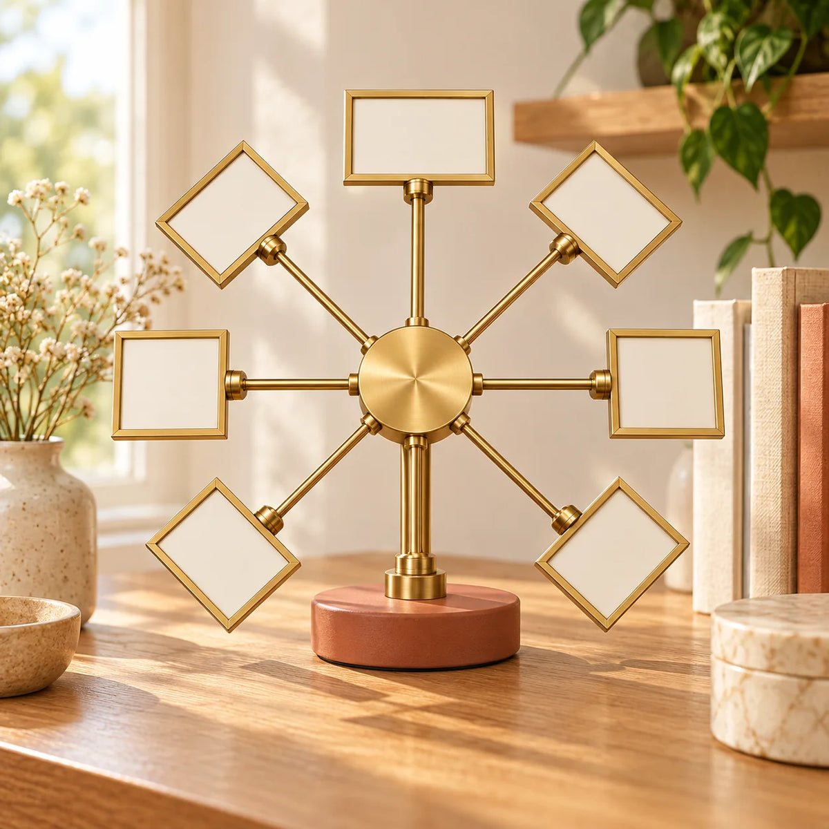 Rotating Photo Display Stand — in use
